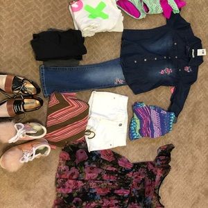 Little girl clothes and shoes size 1